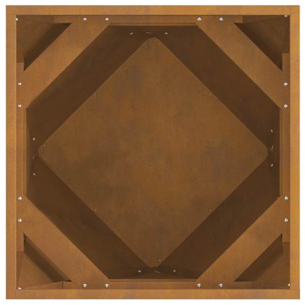 Pflanzkübel 2 pcs Rostig 50 x 50 x 50 cm Wetterfeststahl