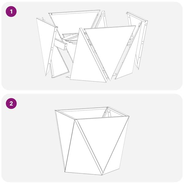 Pflanzkübel 2 pcs Rostig 50 x 50 x 50 cm Wetterfeststahl