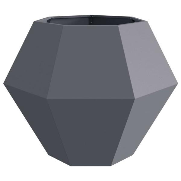 Pflanzkübel 2 pcs Anthrazit 100 x 100 x 80 cm Stahl