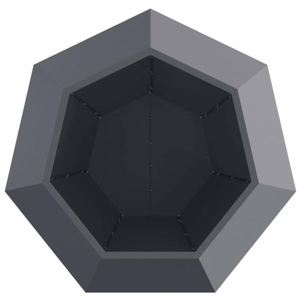 Pflanzkübel 2 pcs Anthrazit 100 x 100 x 80 cm Stahl