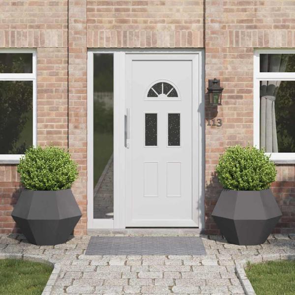 ARDEBO.de - Pflanzkübel 2 pcs Schwarz 75 x 75 x 60 cm Stahl