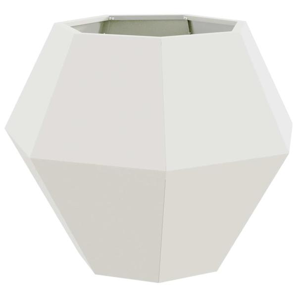 Pflanzkübel 2 pcs Weiß 75 x 75 x 60 cm Stahl