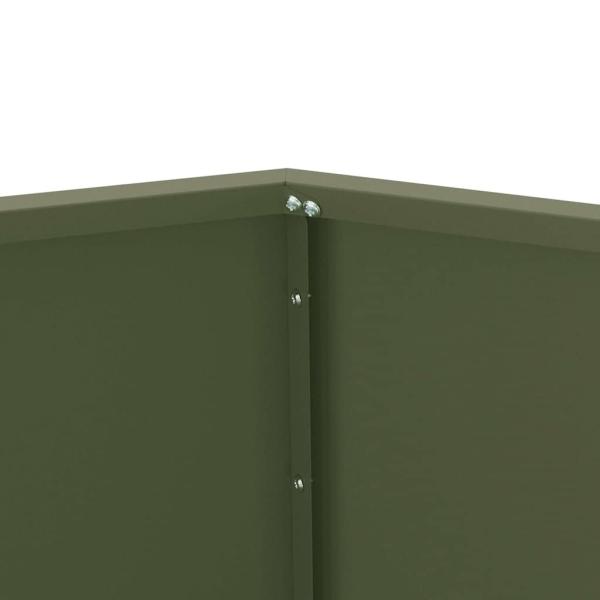 Pflanzkübel 2 pcs Olive Grün 75 x 75 x 60 cm Stahl