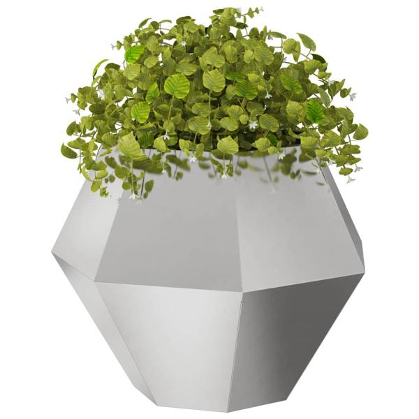 Pflanzkübel Silber 75 x 75 x 60 cm Edelstahl