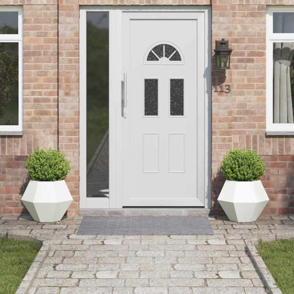 ARDEBO.de - Pflanzkübel 2 pcs Weiß 50 x 50 x 40 cm Stahl