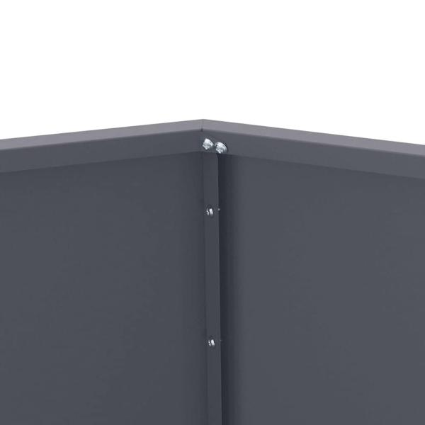 Pflanzkübel 2 pcs Anthrazit 50 x 50 x 40 cm Stahl