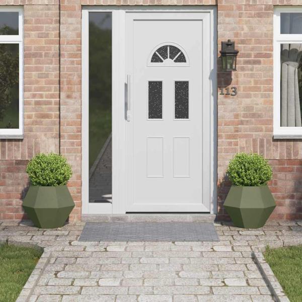 ARDEBO.de - Pflanzkübel 2 pcs Olive Grün 50 x 50 x 40 cm Stahl