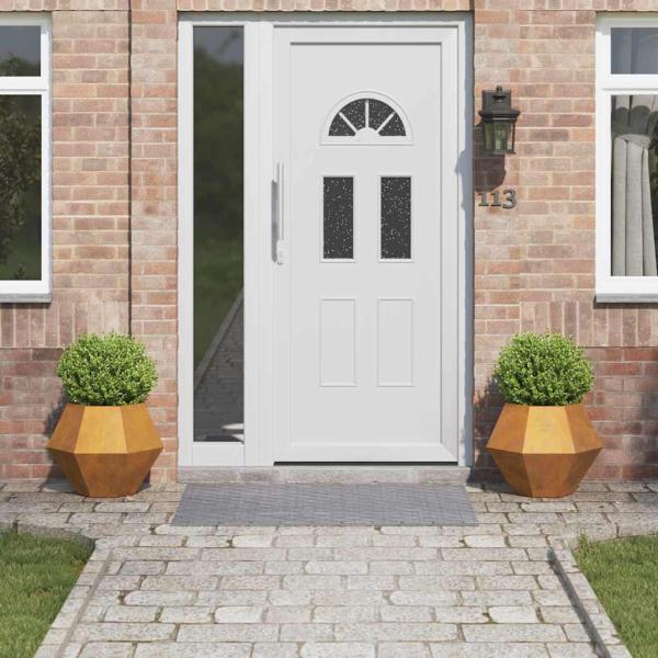 ARDEBO.de - Pflanzkübel 2 pcs Rostig 50 x 50 x 40 cm Wetterfeststahl