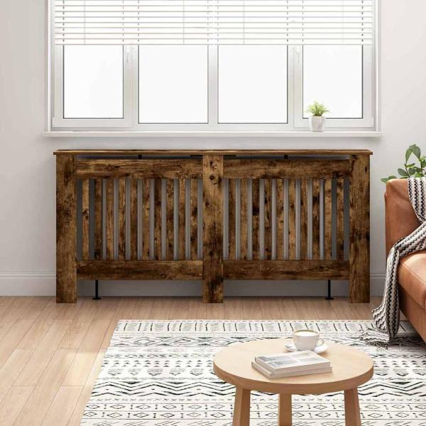 ARDEBO.de - Heizkörperabdeckung Geräucherte Eiche 172 x 19 x 81,5 cm