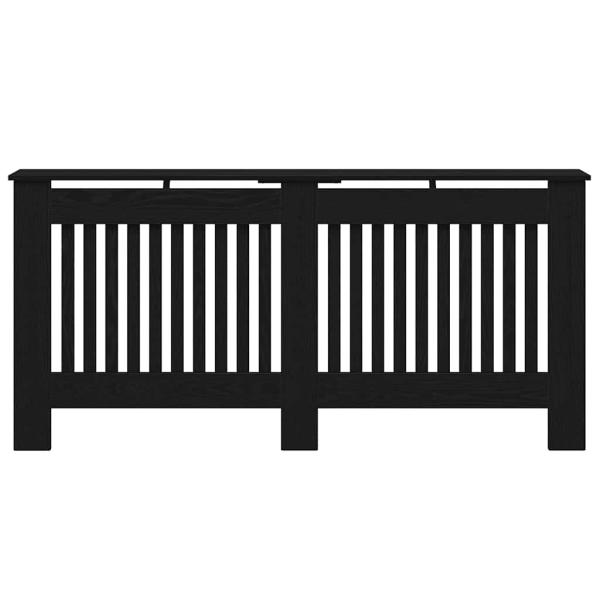 Heizkörperabdeckung Schwarz Eichen-Optik 172 x 19 x 81,5 cm