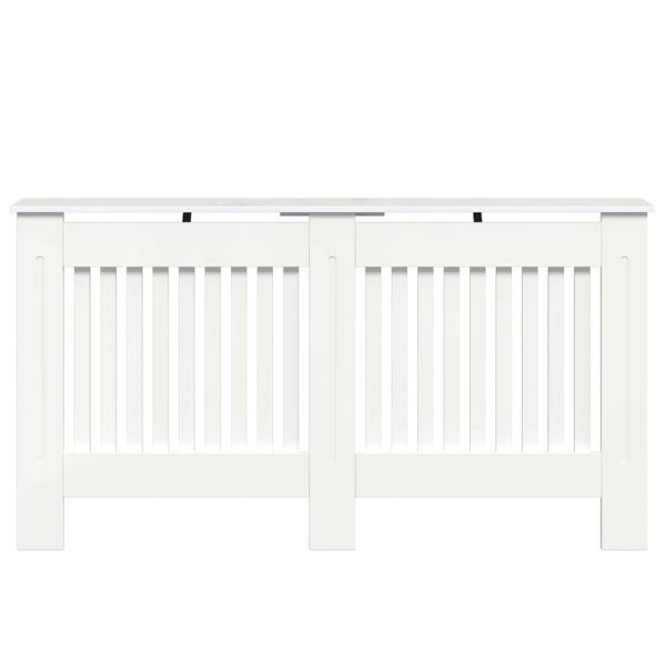 Heizkörperabdeckung Hochglanz Weiß 152 x 19 x 81,5 cm