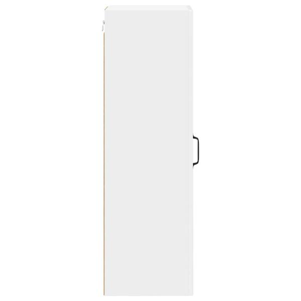 Küchenhängeschrank mit Regal Hochglanz Weiß 30 x 31 x 100 cm