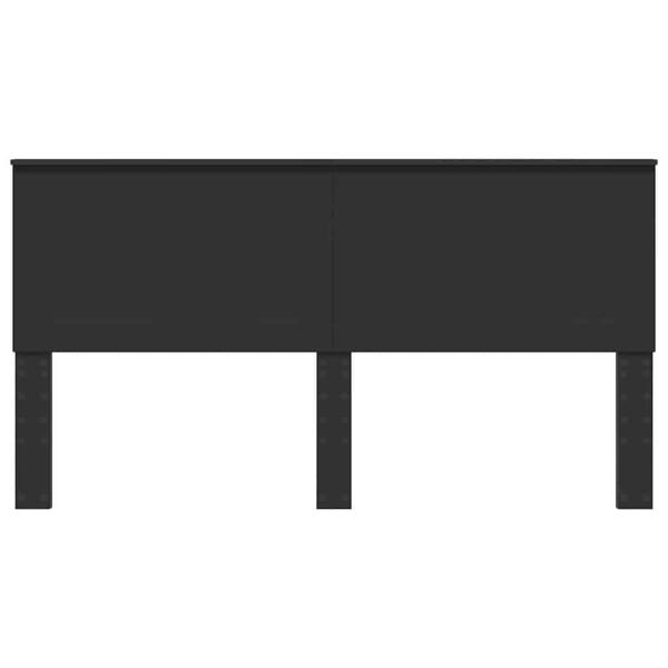 Kopfteil mit Kopfteil Schwarz Eichen-Optik 180 cm Holzwerkstoff