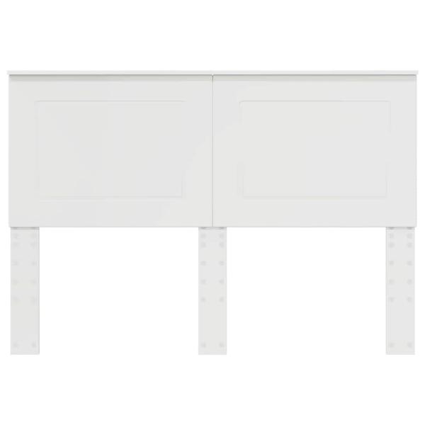 Kopfteil mit Kopfteil Glänzend Weiß 160 cm Holzwerkstoff