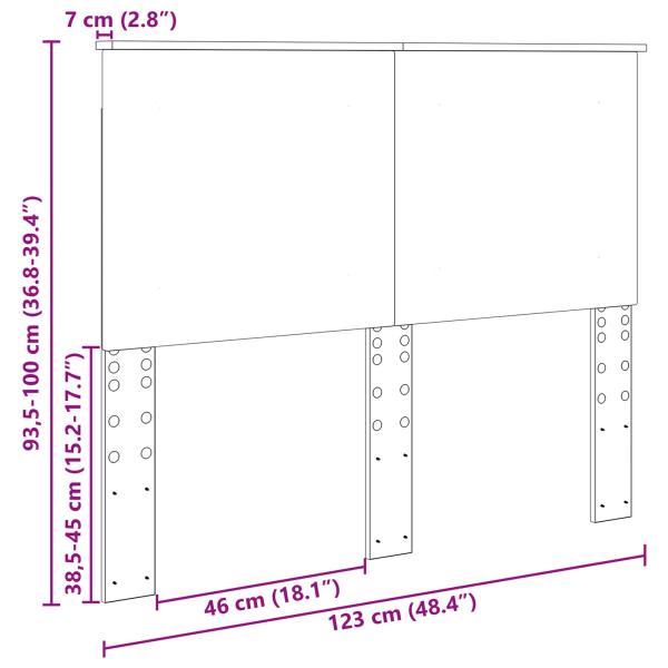 Kopfteil Geräucherte Eiche 100 cm Holzwerkstoff