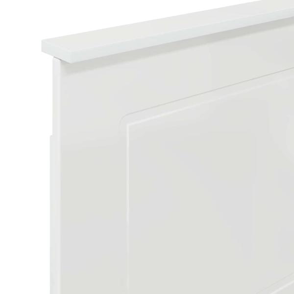 Kopfteil mit Kopfteil Glänzend Weiß 100 cm Holzwerkstoff