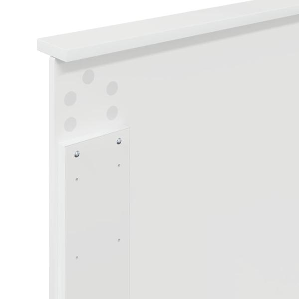 Kopfteil mit Kopfteil Glänzend Weiß 90 cm Holzwerkstoff