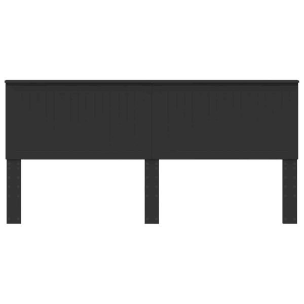 Kopfteil mit Kopfteil Schwarz Eichen-Optik 200 cm Holzwerkstoff