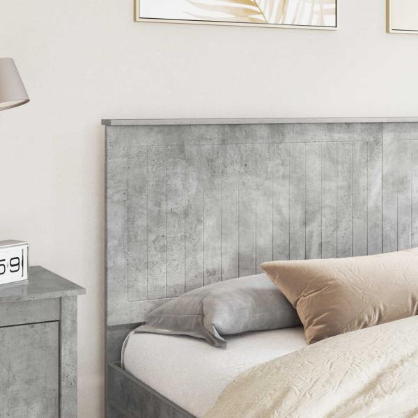 Kopfteil mit Kopfteil Beton Grau 180 cm Holzwerkstoff