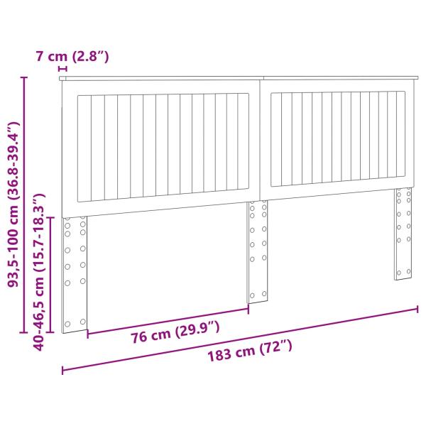 Kopfteil mit Kopfteil Beton Grau 180 cm Holzwerkstoff