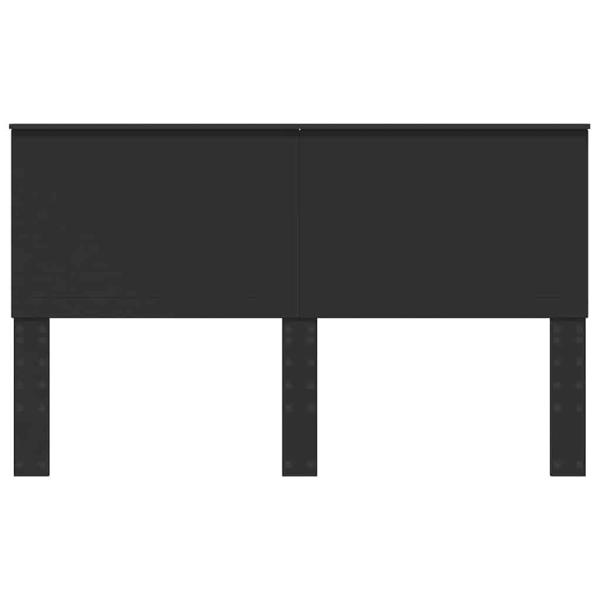 Kopfteil mit Kopfteil Schwarz Eichen-Optik 160 cm Holzwerkstoff