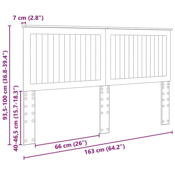 Kopfteil mit Kopfteil Sonoma-Eiche 160 cm Holzwerkstoff