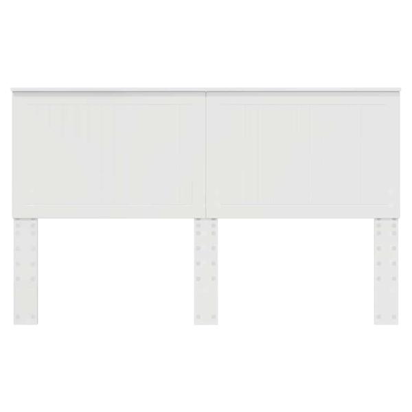 Kopfteil mit Kopfteil Glänzend Weiß 160 cm Holzwerkstoff