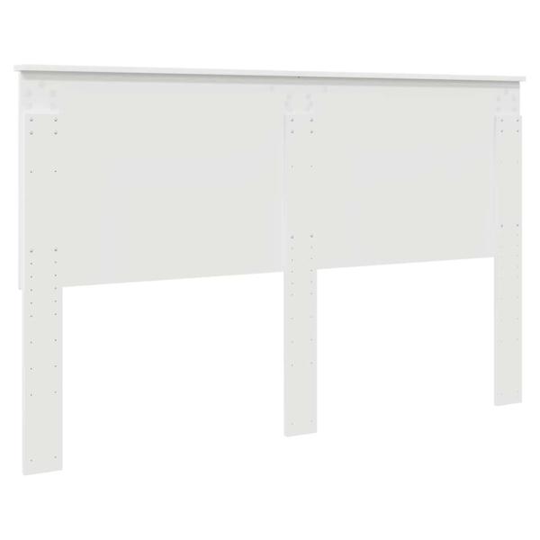 Kopfteil mit Kopfteil Glänzend Weiß 160 cm Holzwerkstoff