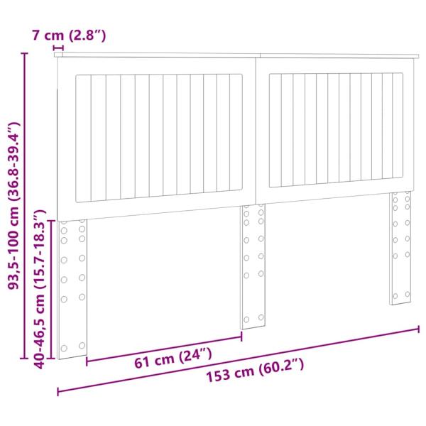 Kopfteil mit Kopfteil Weiß 150 cm Holzwerkstoff