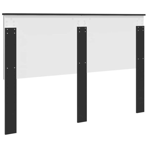 Kopfteil mit Kopfteil Schwarz Eichen-Optik 150 cm Holzwerkstoff