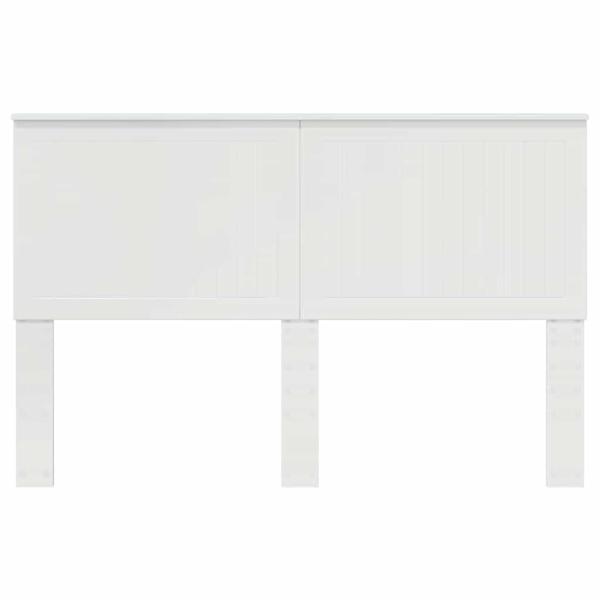 Kopfteil mit Kopfteil Glänzend Weiß 150 cm Holzwerkstoff