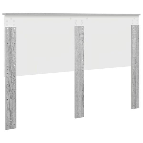 Kopfteil mit Kopfteil Graues Sonoma 150 cm Holzwerkstoff