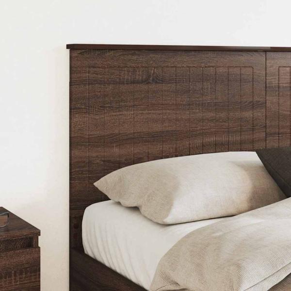 Kopfteil mit Kopfteil Braun Eichen-Optik 150 cm Holzwerkstoff