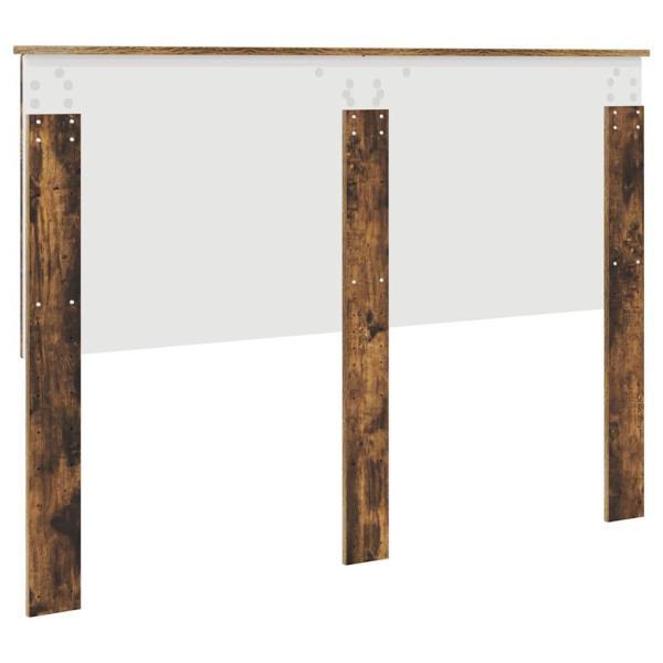 Kopfteil mit Kopfteil Geräucherte Eiche 140 cm Holzwerkstoff