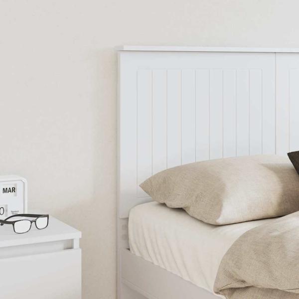 Kopfteil mit Kopfteil Weiß 135 cm Holzwerkstoff