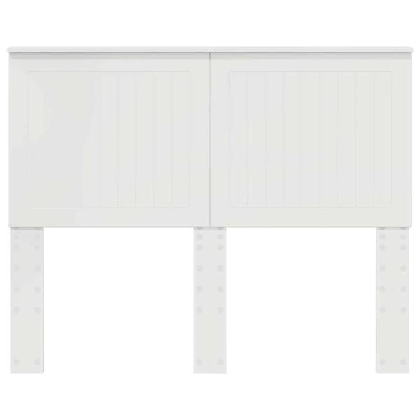 Kopfteil mit Kopfteil Glänzend Weiß 135 cm Holzwerkstoff