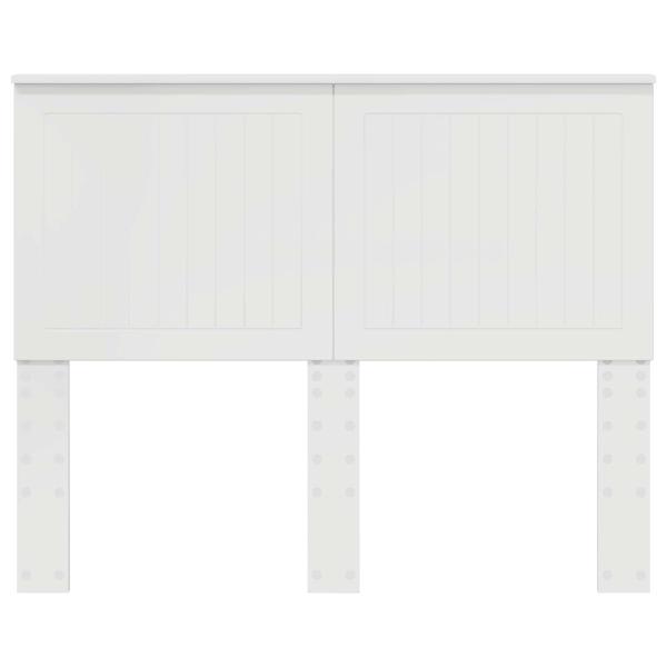 Kopfteil mit Kopfteil Glänzend Weiß 120 cm Holzwerkstoff