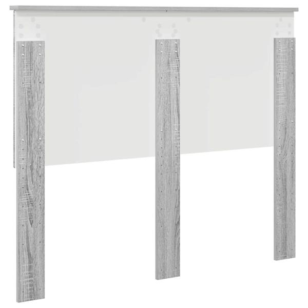 Kopfteil mit Kopfteil Graues Sonoma 120 cm Holzwerkstoff