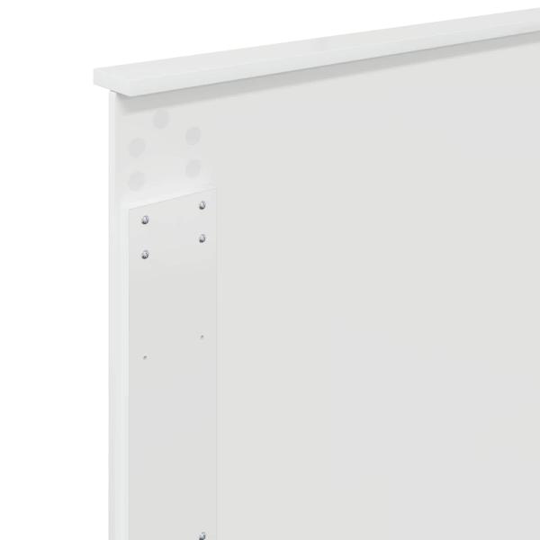 Kopfteil mit Kopfteil Glänzend Weiß 100 cm Holzwerkstoff