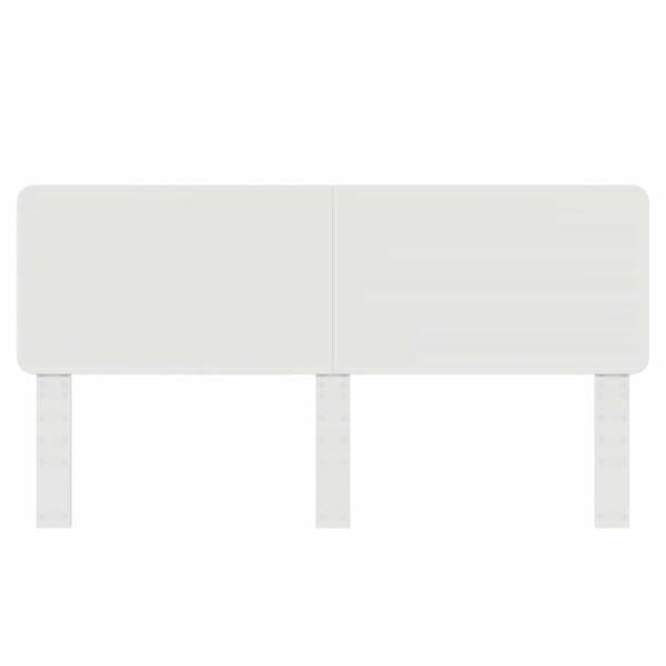 Kopfteil mit Kopfteil Glänzend Weiß 200 cm Holzwerkstoff