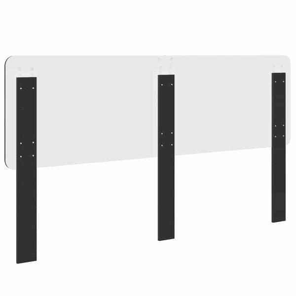 Kopfteil mit Kopfteil Schwarz Eichen-Optik 180 cm Holzwerkstoff