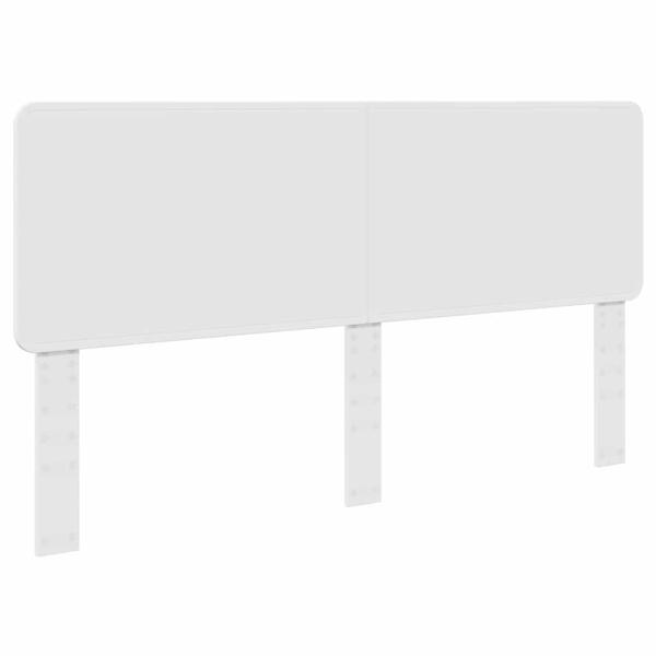 Kopfteil mit Kopfteil Glänzend Weiß 180 cm Holzwerkstoff