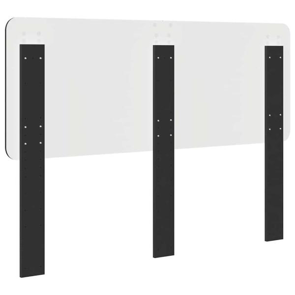 Kopfteil mit Kopfteil Schwarz Eichen-Optik 150 cm Holzwerkstoff