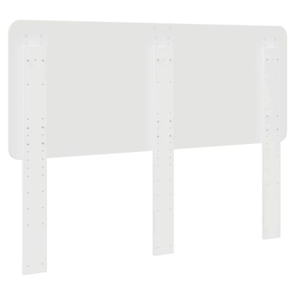 Kopfteil mit Kopfteil Glänzend Weiß 140 cm Holzwerkstoff