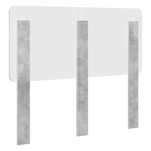 Kopfteil mit Kopfteil Beton Grau 135 cm Holzwerkstoff