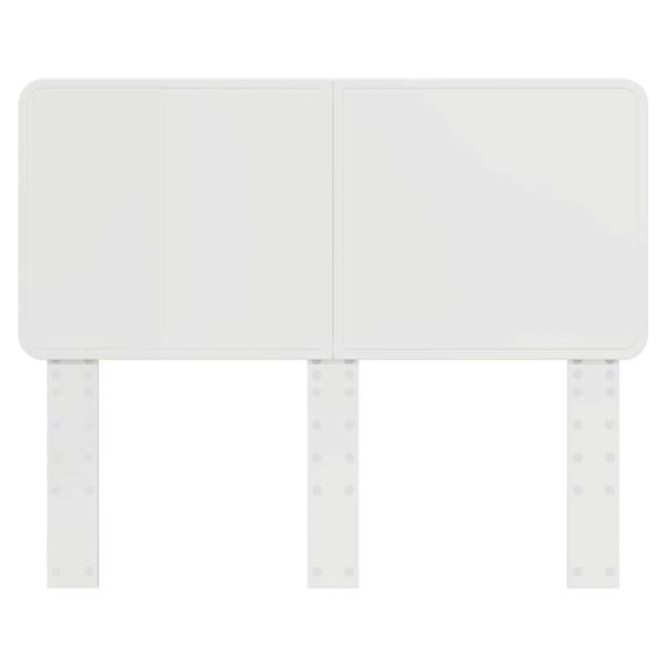 Kopfteil mit Kopfteil Glänzend Weiß 135 cm Holzwerkstoff