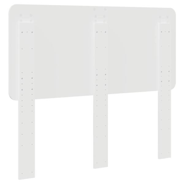 Kopfteil mit Kopfteil Glänzend Weiß 135 cm Holzwerkstoff