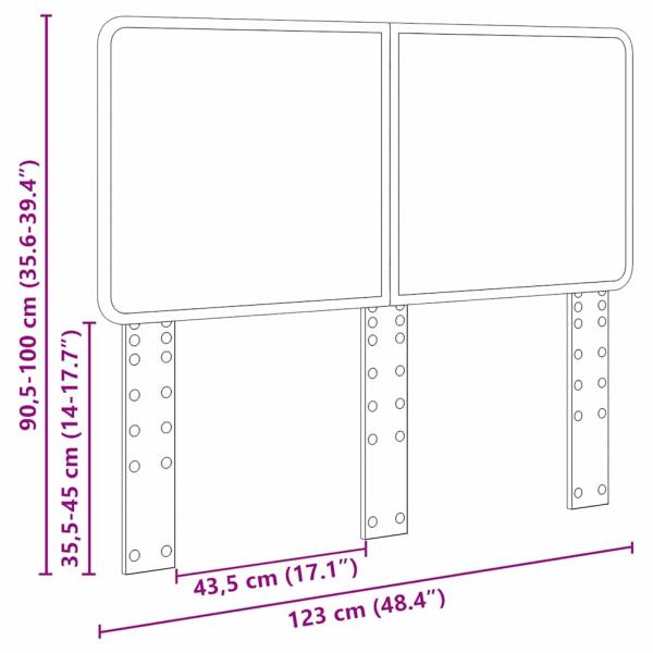 Kopfteil mit Kopfteil Sonoma-Eiche 120 cm Holzwerkstoff