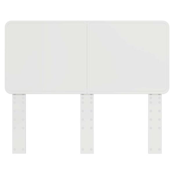 Kopfteil mit Kopfteil Glänzend Weiß 120 cm Holzwerkstoff