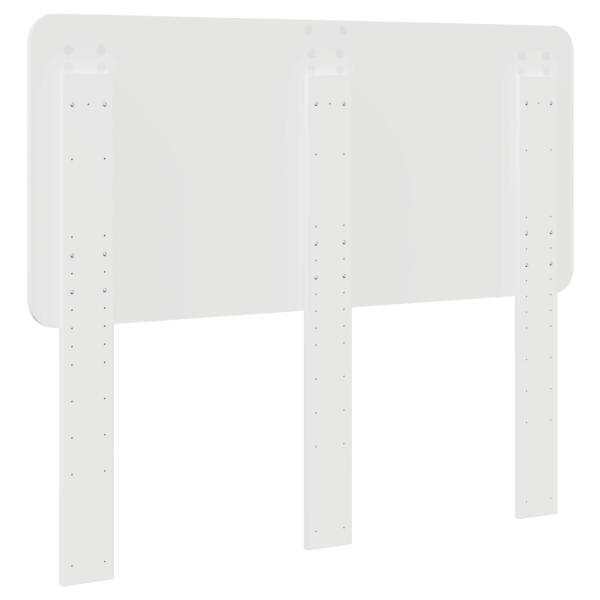 Kopfteil mit Kopfteil Glänzend Weiß 120 cm Holzwerkstoff